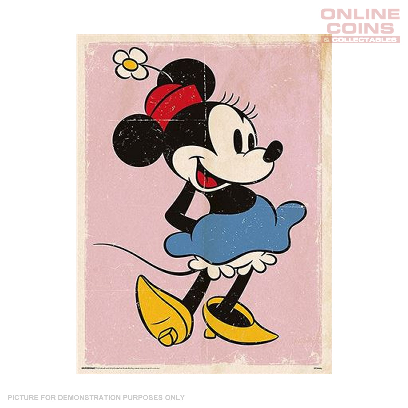 Disney Officially Licensed Art Print - Minnie Mouse Retro A3 Print